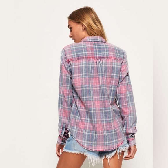 SUPERDRY Alarna Check/Plaid Shirt - like new - Picture 2 of 5